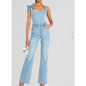 NEW RETROFETE dawson denim jumpsuit in tangier